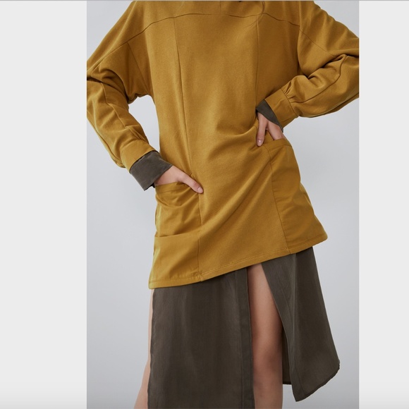 Zara Mustard Dress With Pockets NWT - Picture 8 of 16